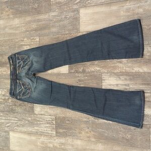 BIG STAR "Casey K " low-rise bootcut jeans medium wash The Buckle sz 25XL tall